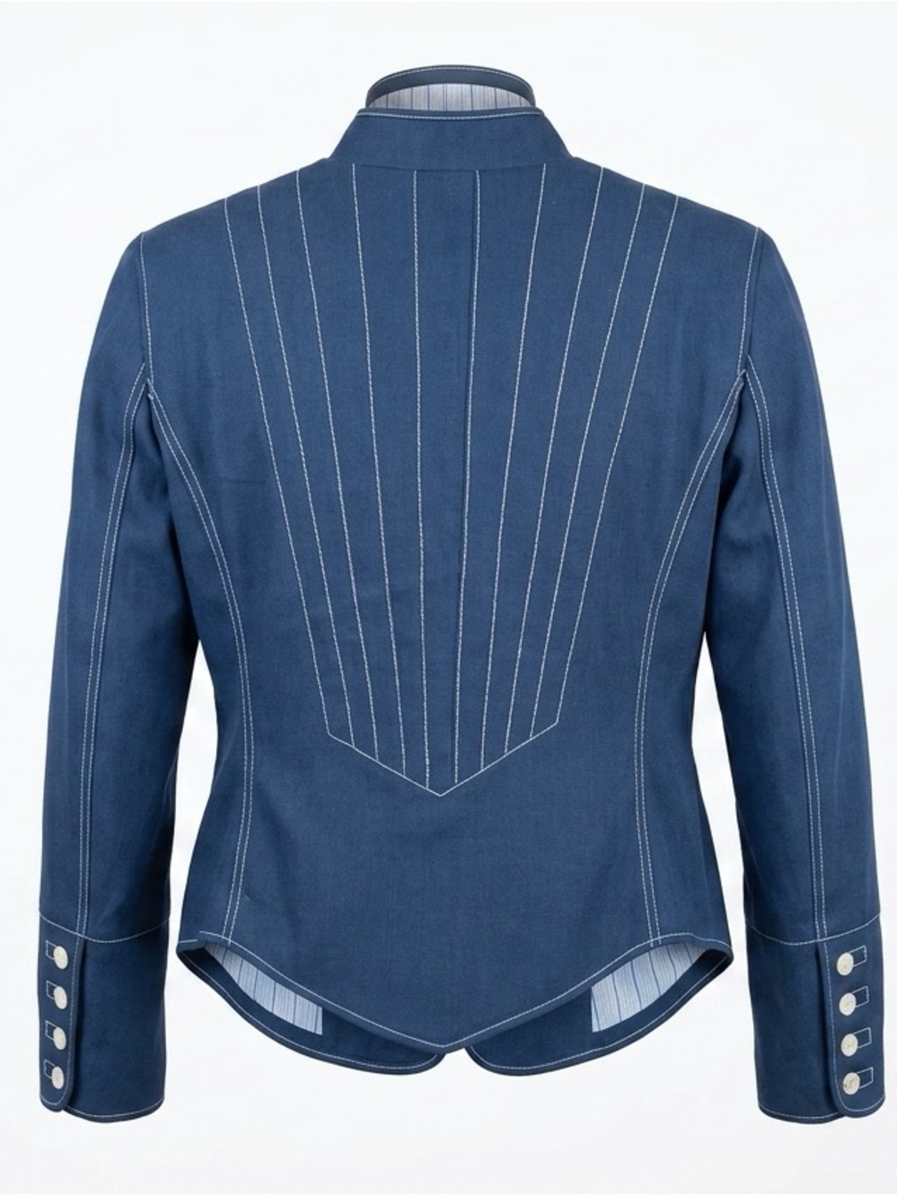 Bianca Nygard Classic Navy Stand-Collar Jacket - Picture 3 of 8
